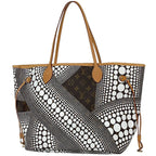 Louis Vuitton Neverfull MM Tote Yayoi Kusama Pumpkin Dot Shoulder Bag Monogram