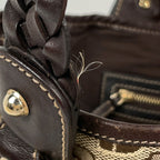 Gucci Handbag Horsebit Canvas Brown — view 5