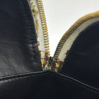 Chanel Boston Bag Quilted Leather Black White — view 7