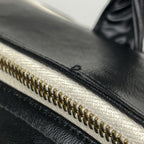 Chanel Boston Bag Quilted Leather Black White — view 4