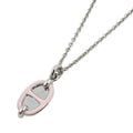 Hermes Mini Maillon PM Necklace Palladium Plated Silver Rose Kander