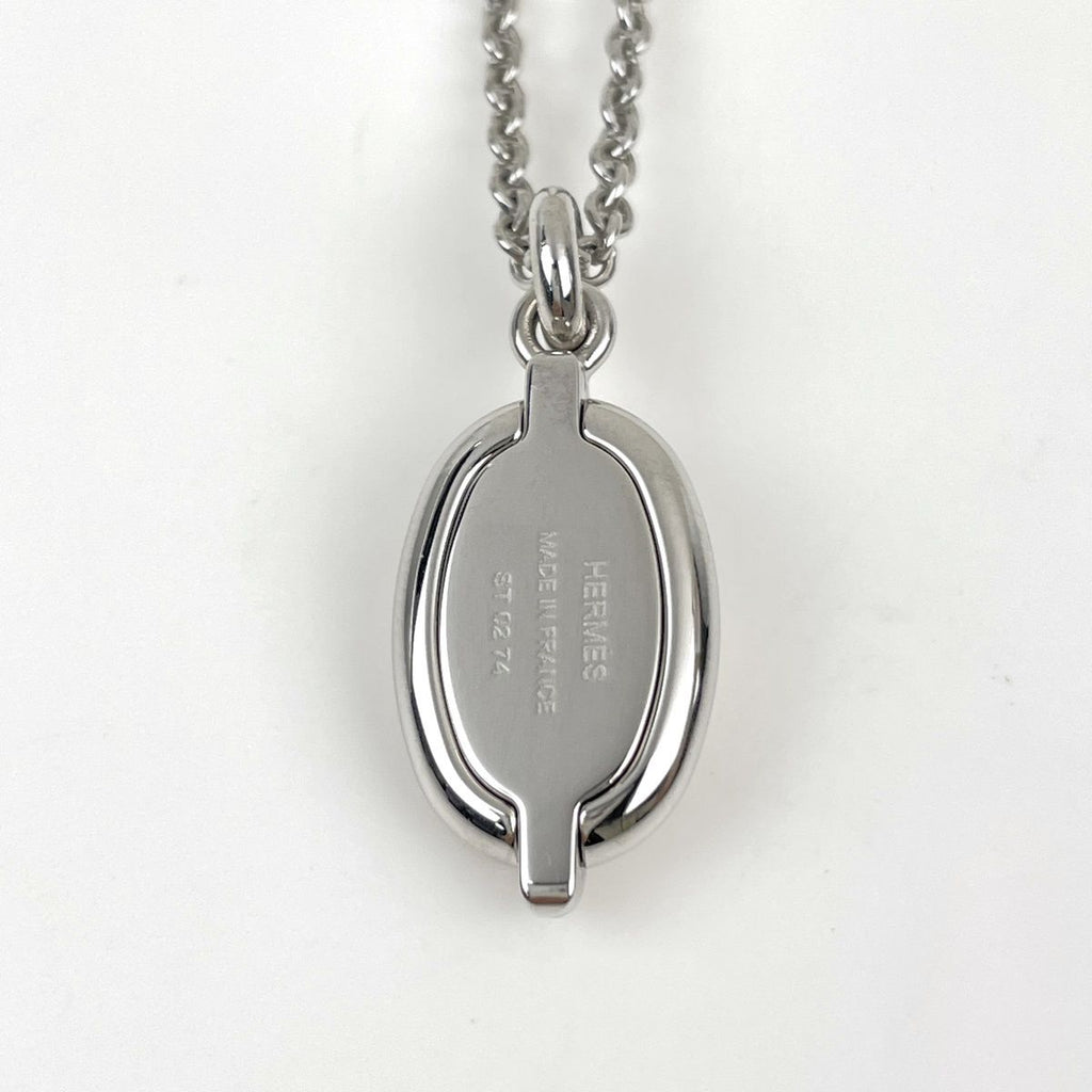 Hermes Mini Maillon PM Necklace Palladium Plated Silver Rose Kander — view 2