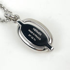 Hermes Mini Maillon PM Necklace Palladium Plated Silver Rose Kander — view 4