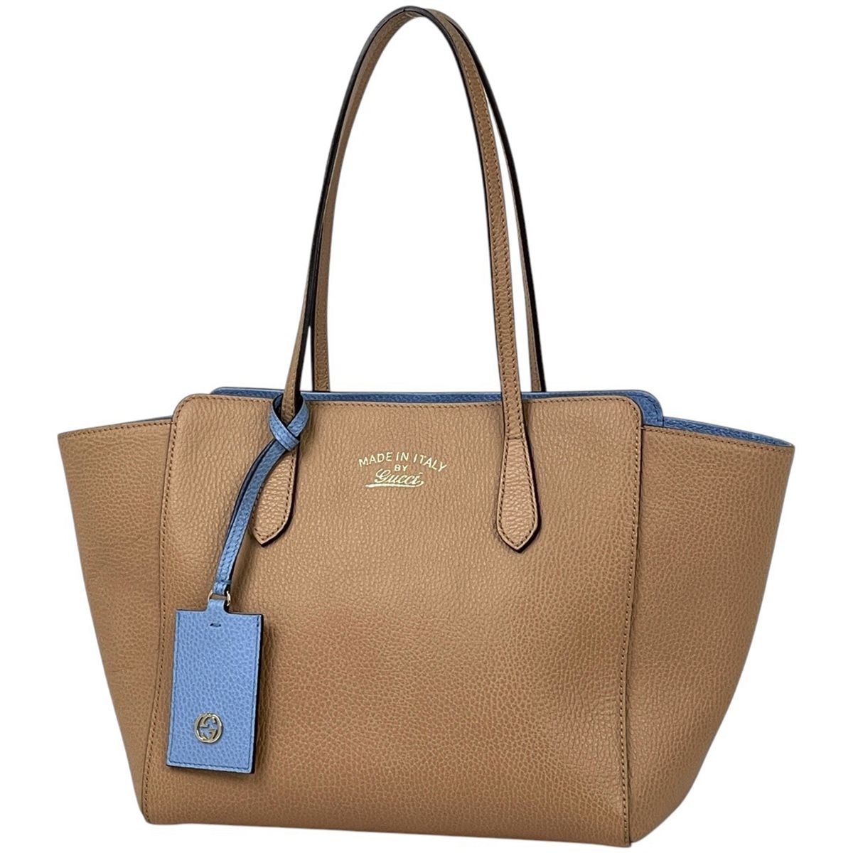 Gucci Tote Bag Swing Leather Beige