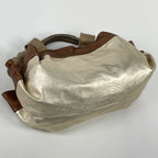 Loewe Nappa Aire Handbag Anagram Leather Gold — view 2
