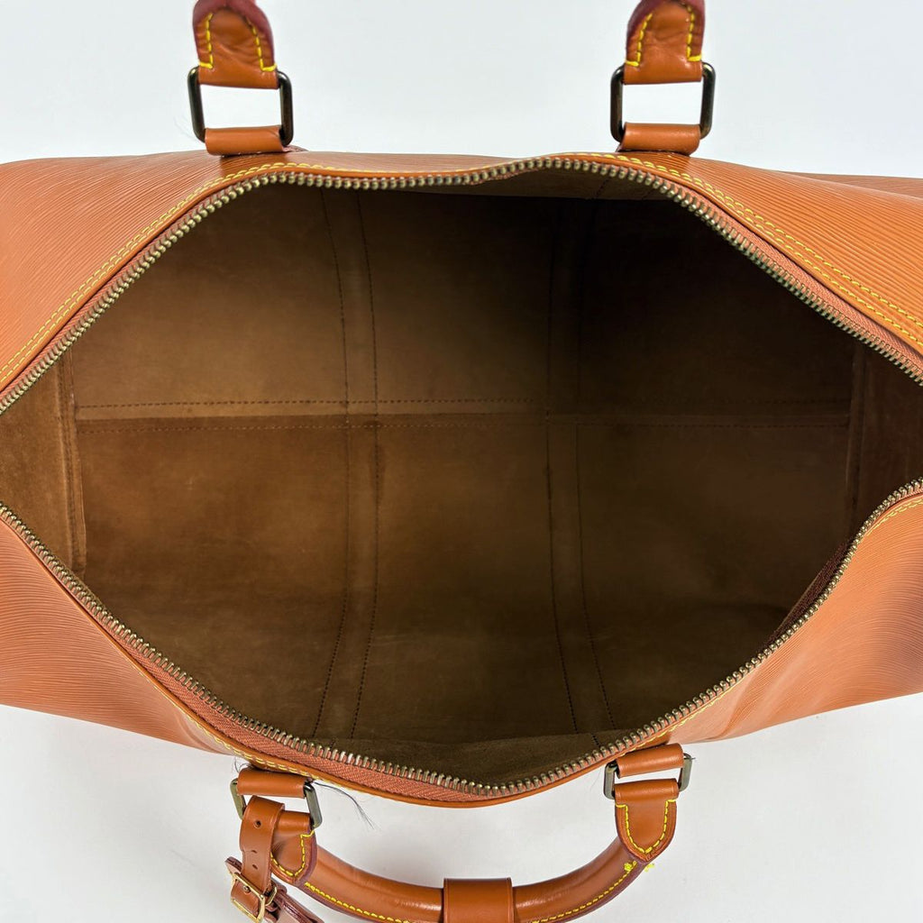 Louis Vuitton Keepall 50 Boston Bag Epi Cipango Gold — view 8