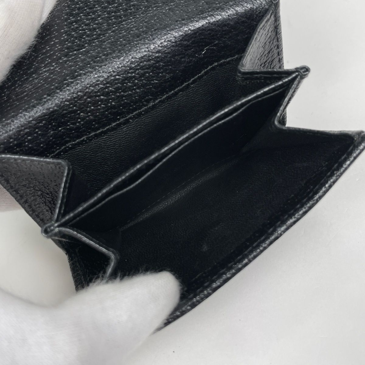 Gucci Bifold Wallet GG Pattern Canvas Black — view 6