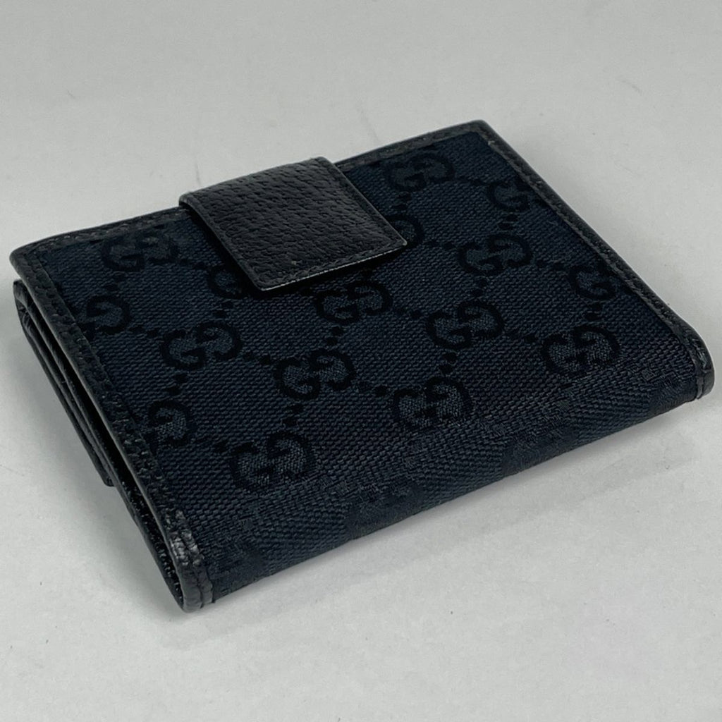 Gucci Bifold Wallet GG Pattern Canvas Black — view 2