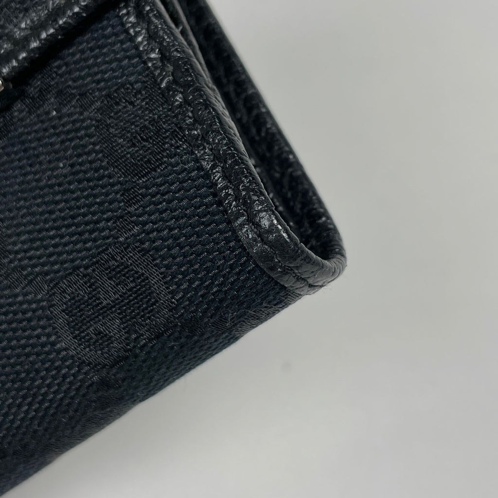 Gucci Bifold Wallet GG Pattern Canvas Black — view 3