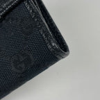 Gucci Bifold Wallet GG Pattern Canvas Black — view 3