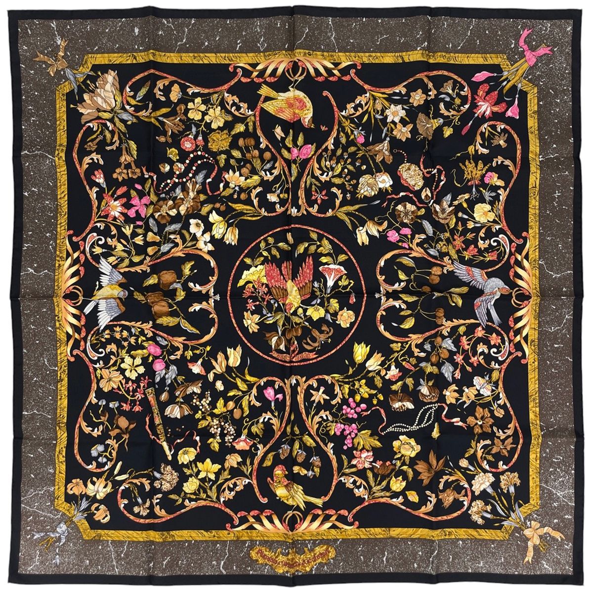 Hermes Carre 90 Pierres D'Orient Et D'Occident Scarf Stonework of the East