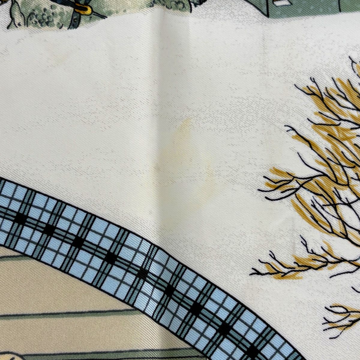 Hermes Carre 90 Lhiver en Poste Scarf Winter Mail Carriage Silk White Multicolor — view 5