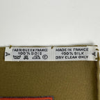 Hermes Carre 90 Cuirs du Desert Scarf Leather Decoration Silk Brown Multicolor — view 2