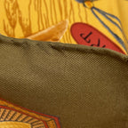 Hermes Carre 90 Cuirs du Desert Scarf Leather Decoration Silk Brown Multicolor — view 3
