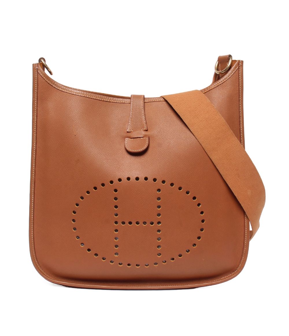 Hermes Shoulder Bag Crossbody Gold Evelyne I GM