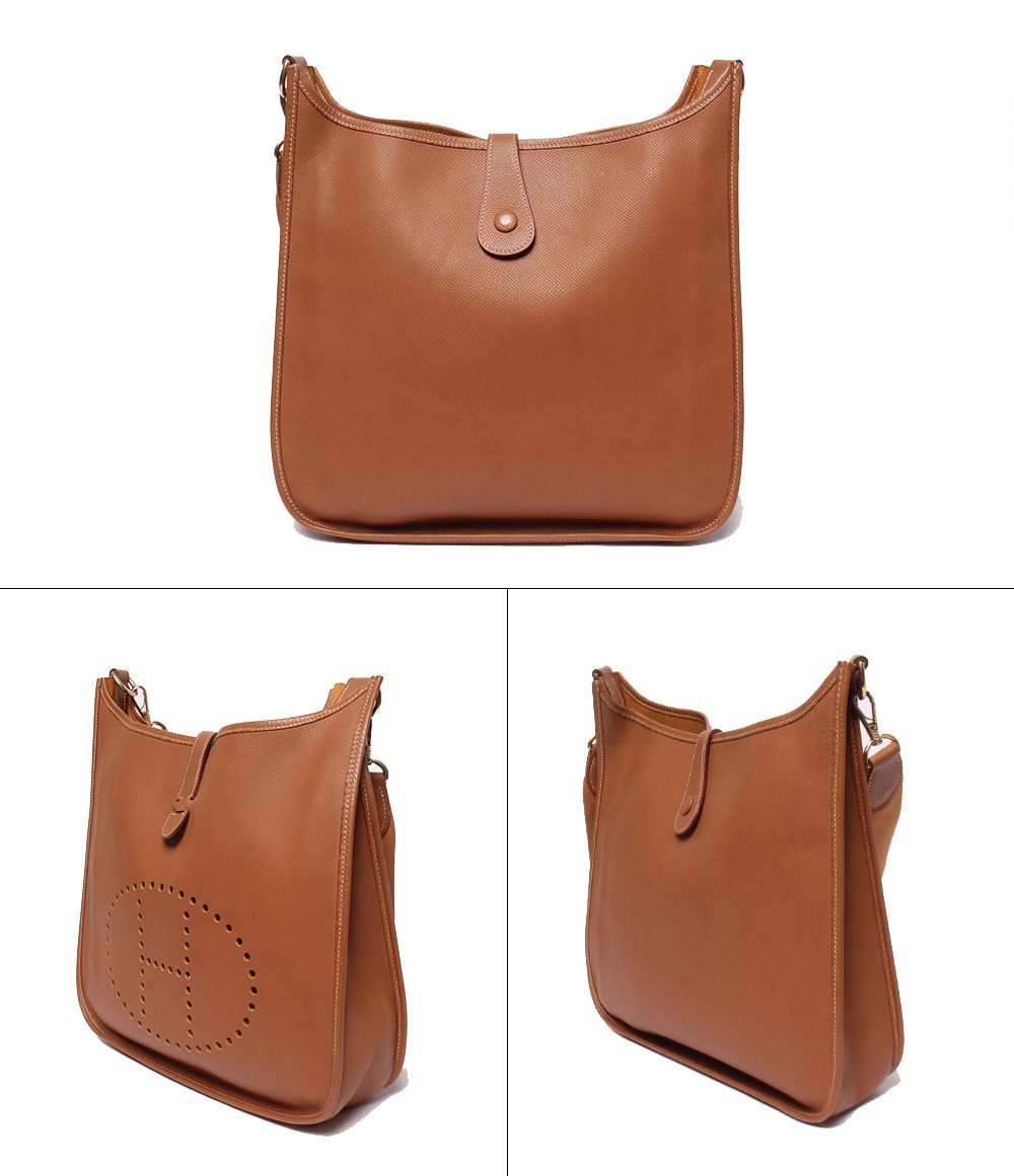 Hermes Shoulder Bag Crossbody Gold Evelyne I GM — view 2