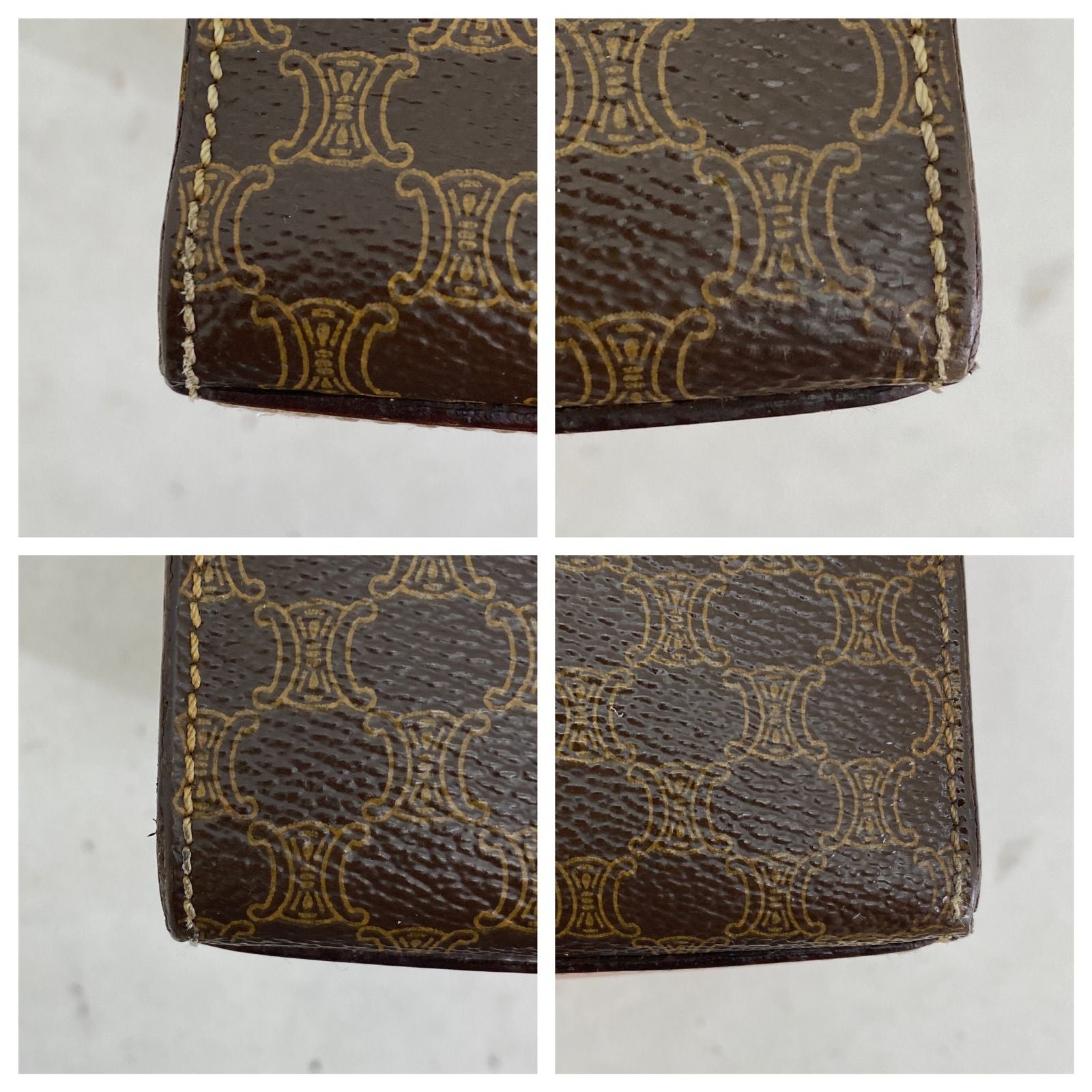 Celine Macadam Handbag Vintage Turnlock Brown — view 6