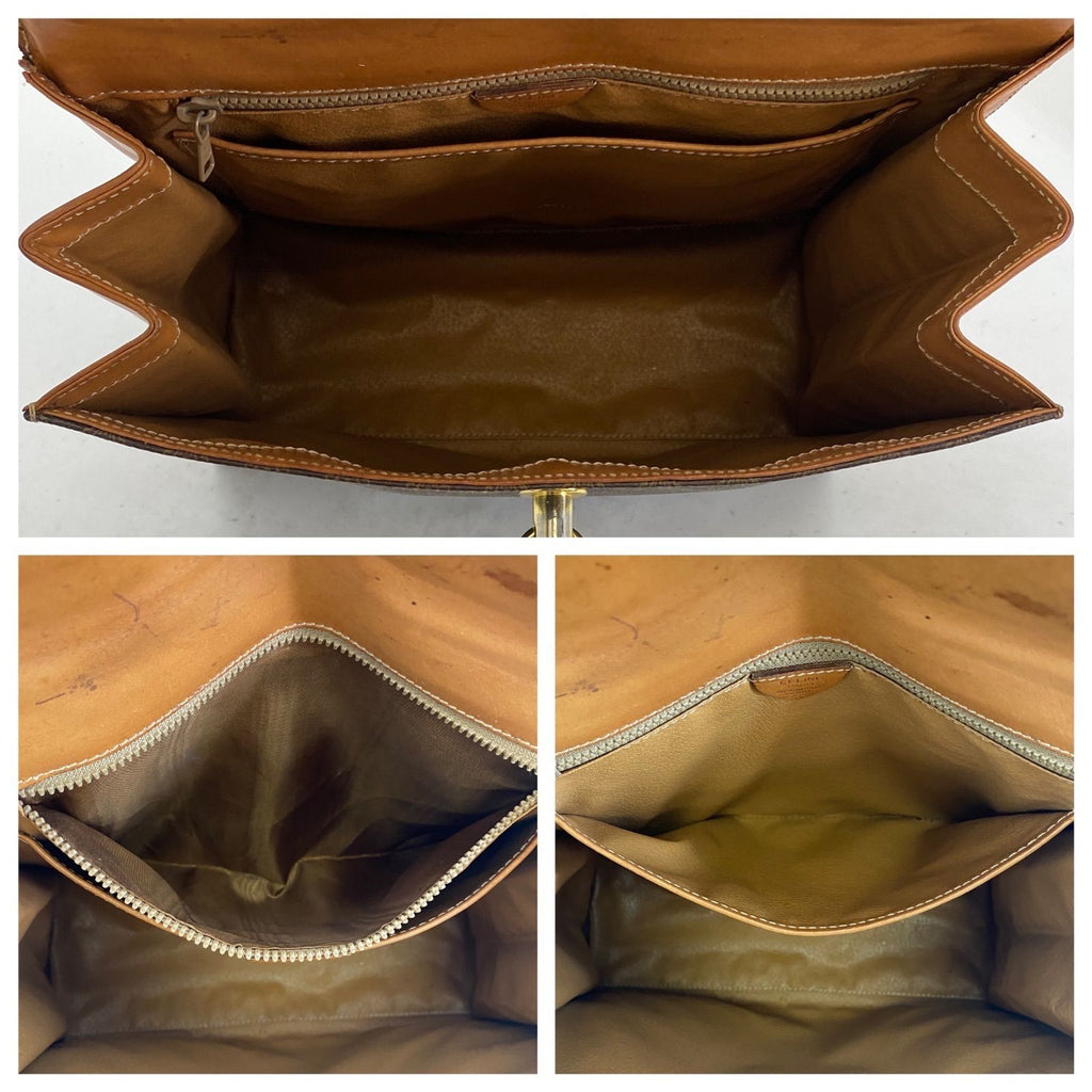 Celine Macadam Handbag Vintage Turnlock Brown — view 7