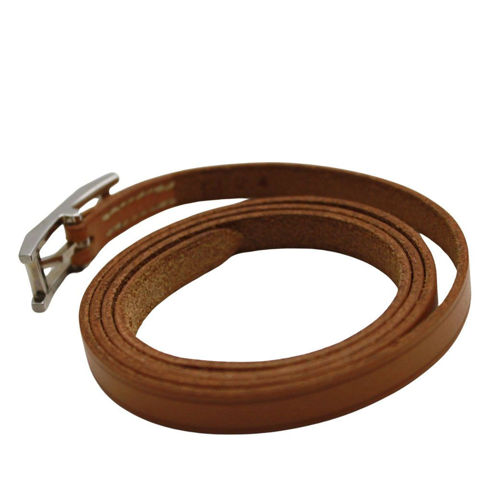 Hermes Bracelet Hapi 3 Leather Brown Silver Belt Type Simple — view 3