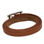 Hermes Bracelet Hapi 3 Leather Brown Silver Belt Type Simple — view 2