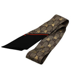 Gucci Scarf Silk GG Bee Neck Bow Gray Navy