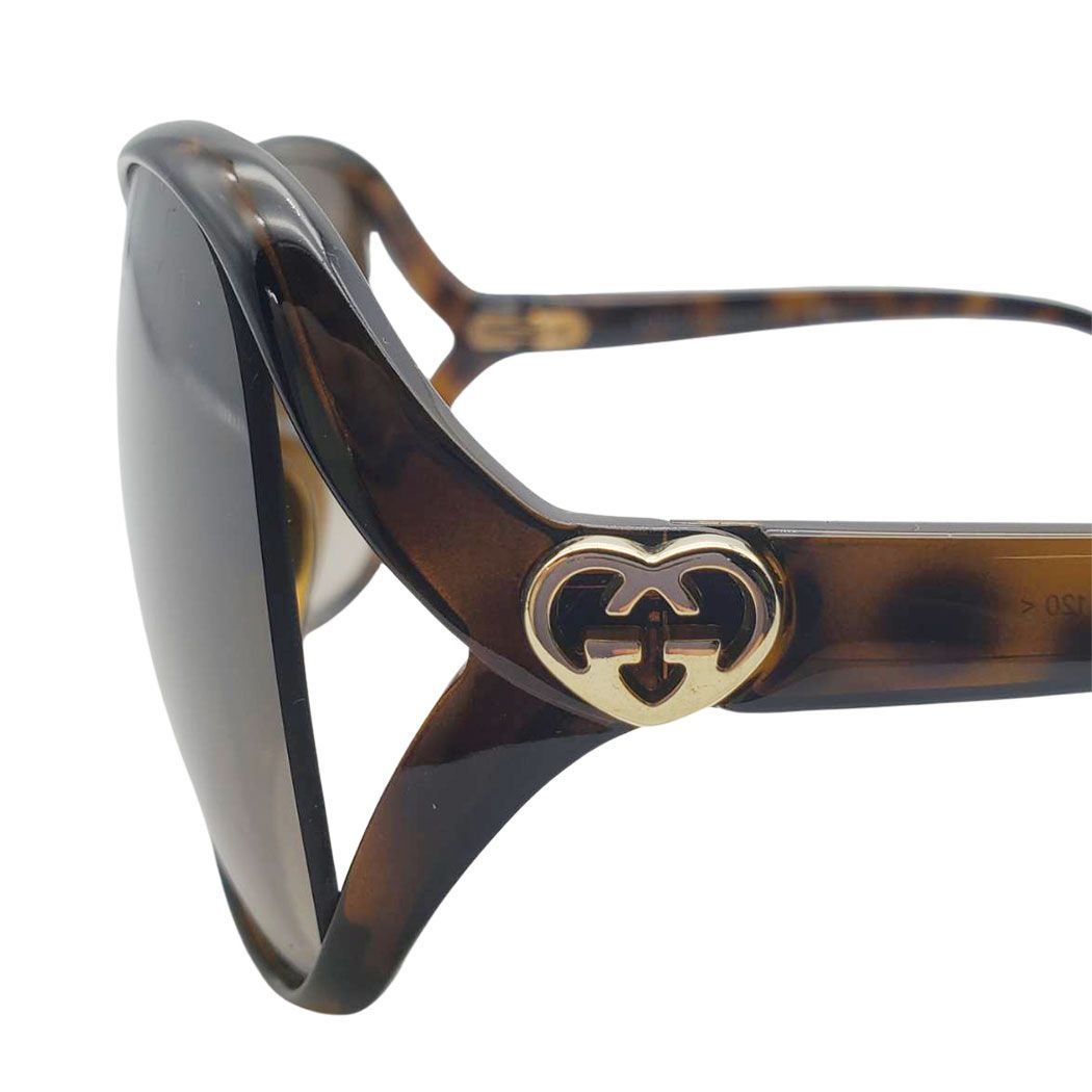 Gucci Sunglasses Lovely Brown S Tortoiseshell Pattern GG Eyewear — view 3