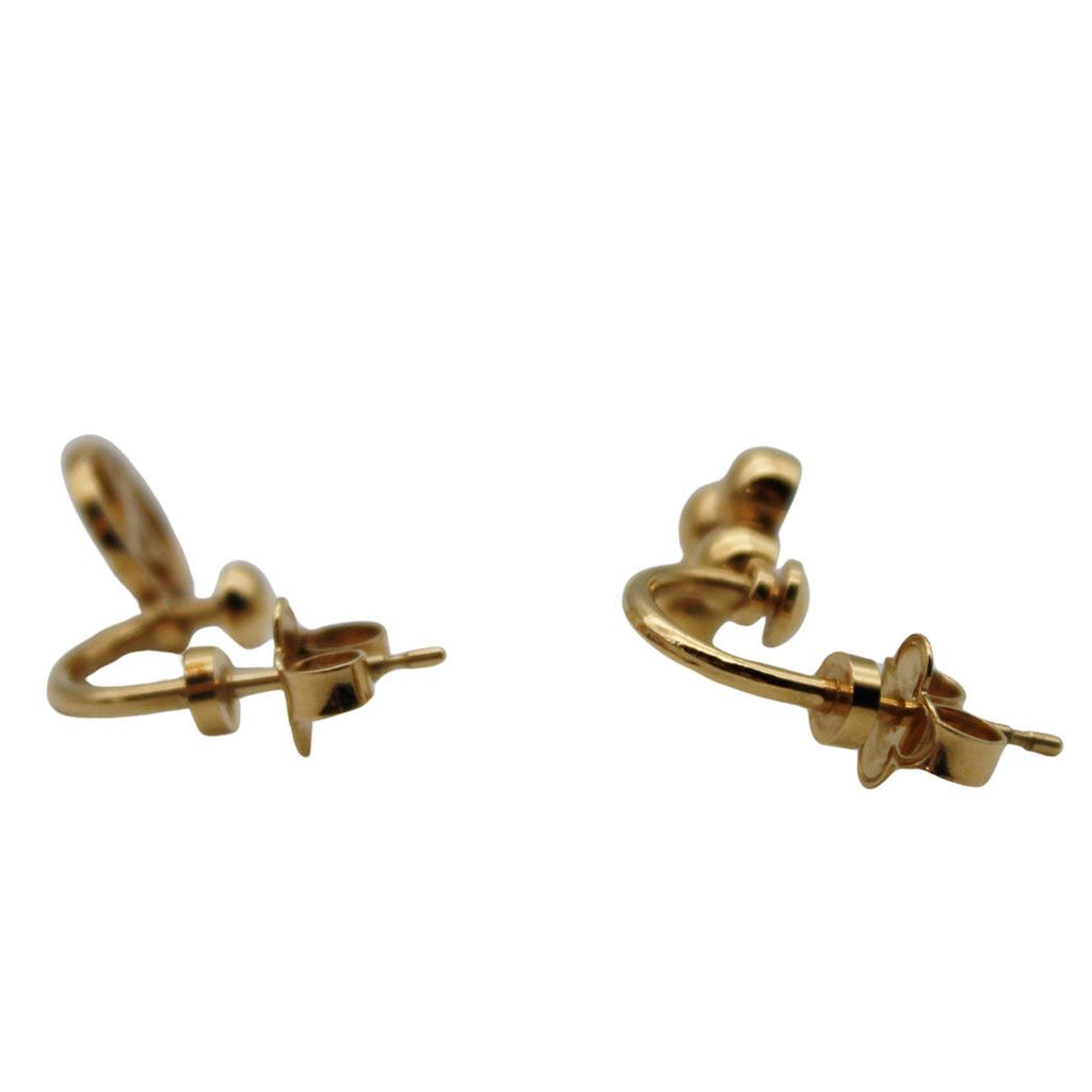 Louis Vuitton Earrings Blue Ming Gold Logo Feminine — view 2