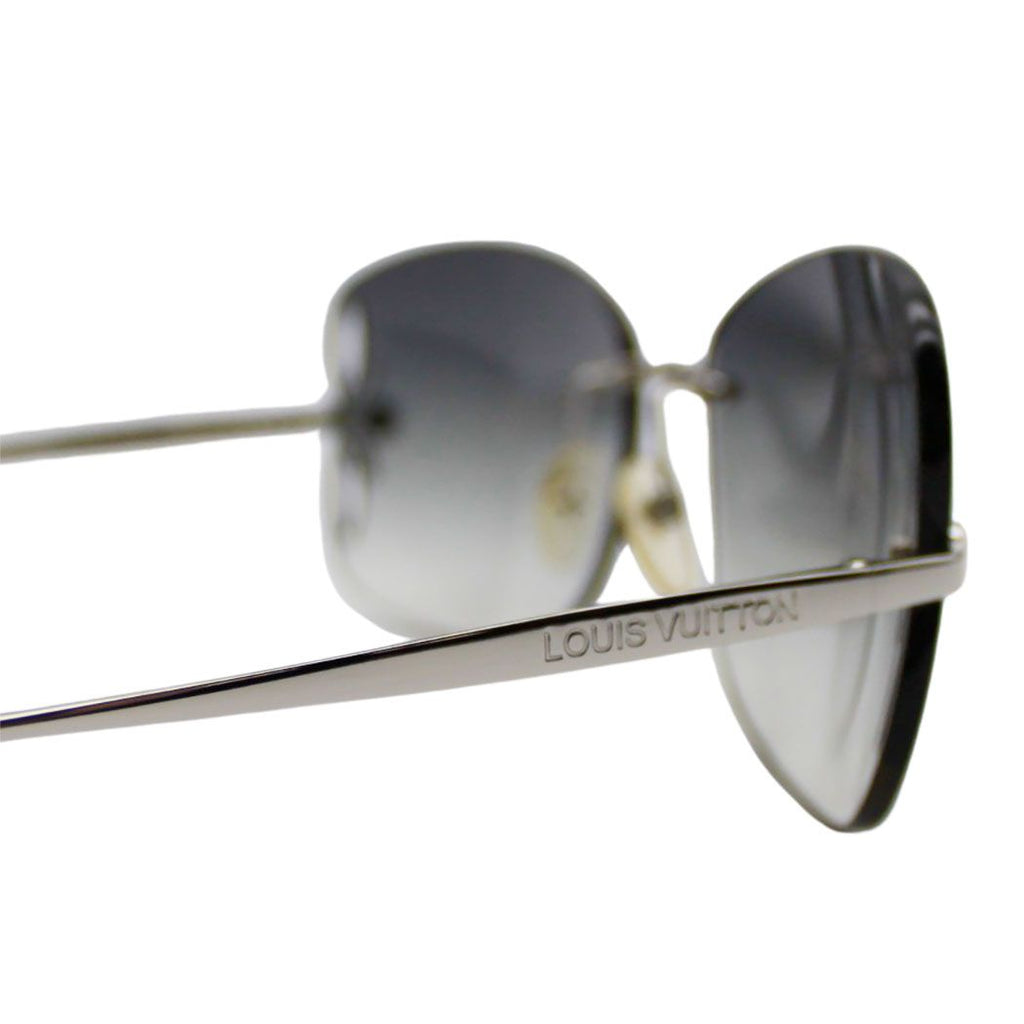 Louis Vuitton Sunglasses Metal Acetate Lily Teardrop Gray Adults Eyewear — view 4