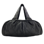 Chanel le Marais Bohler Mini Boston Quilted Silver Bag Calfskin