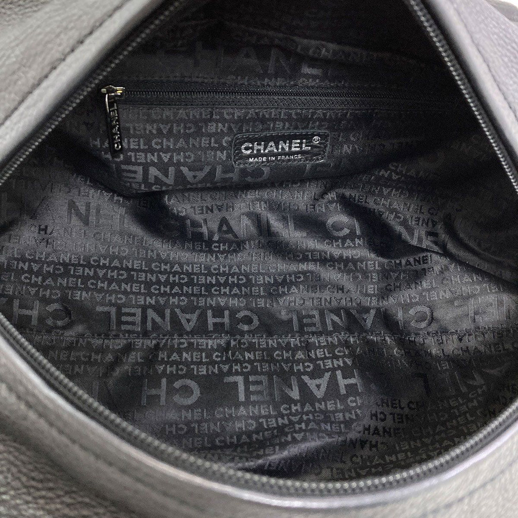 Chanel le Marais Bohler Mini Boston Quilted Silver Bag Calfskin — view 5