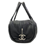 Chanel le Marais Bohler Mini Boston Quilted Silver Bag Calfskin — view 3