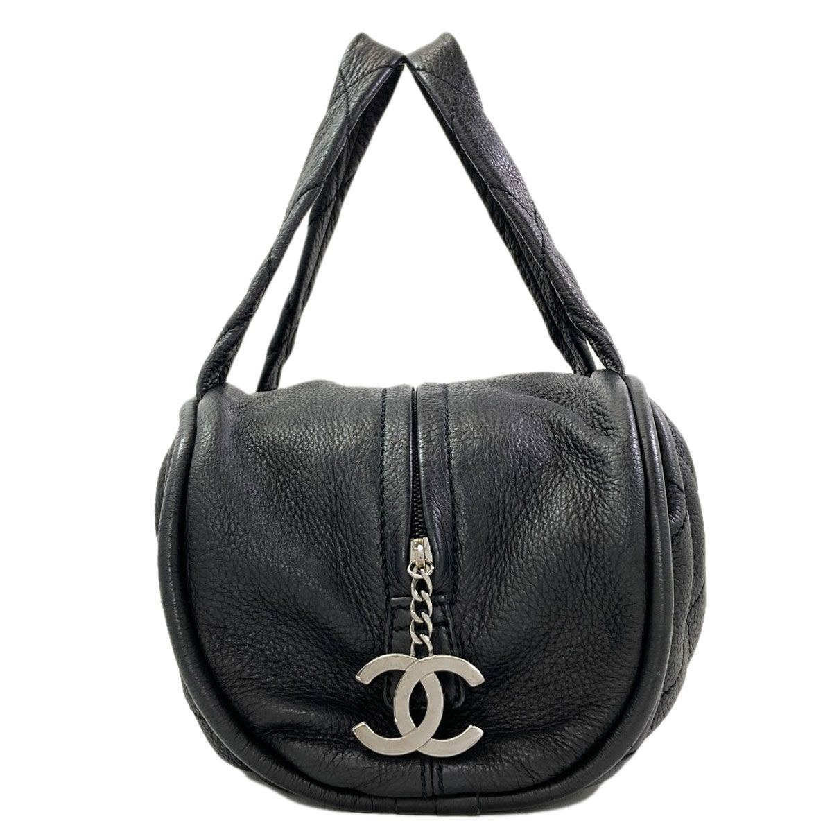 Chanel le Marais Bohler Mini Boston Quilted Silver Bag Calfskin — view 3