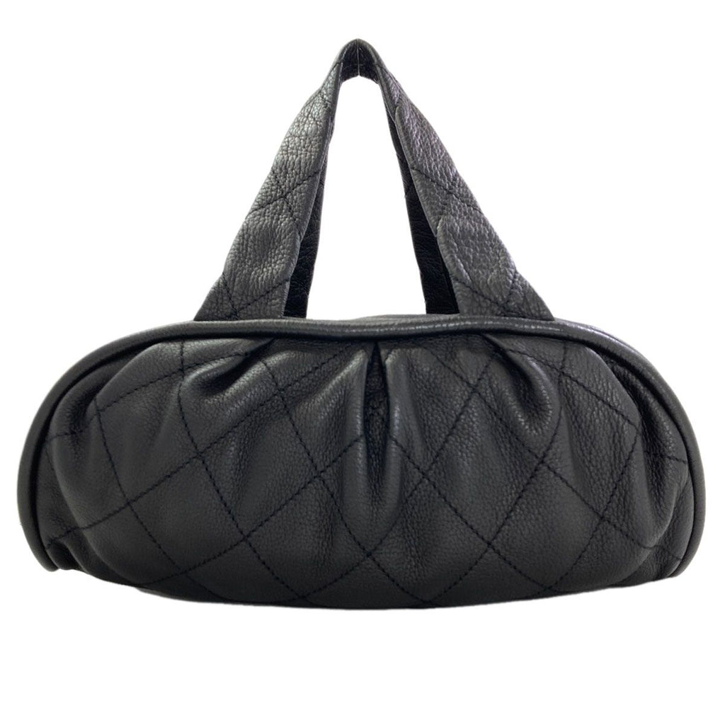 Chanel le Marais Bohler Mini Boston Quilted Silver Bag Calfskin — view 2
