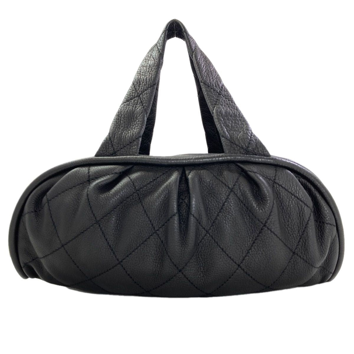 Chanel le Marais Bohler Mini Boston Quilted Silver Bag Calfskin — view 2