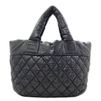 Chanel Cococoon PM Silver Handbag Nylon — view 2