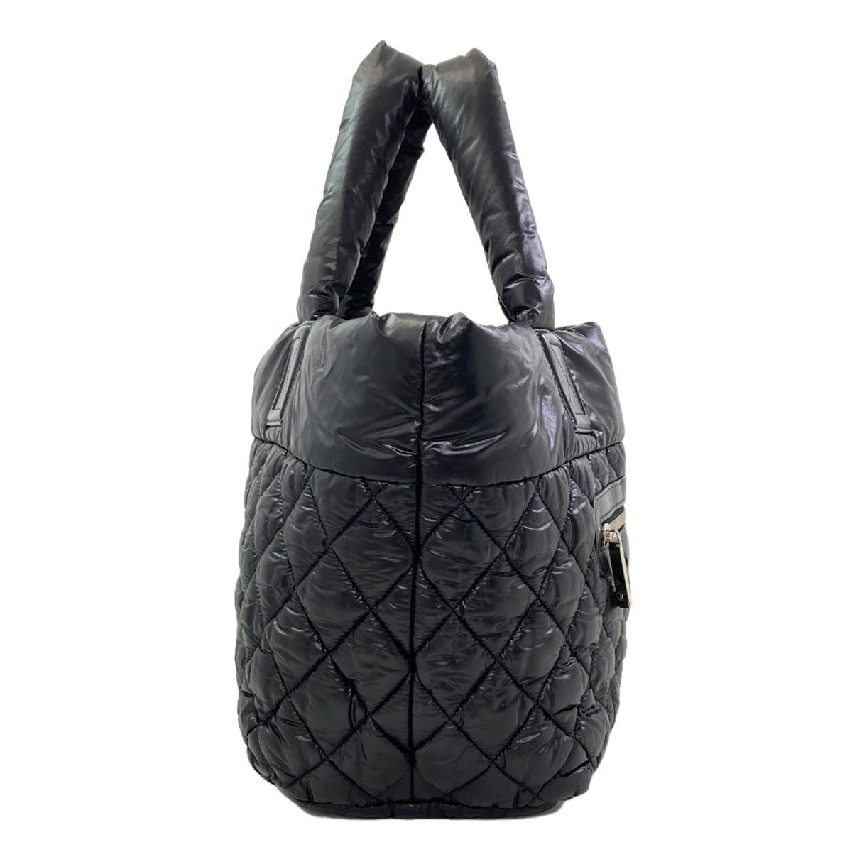 Chanel Cococoon PM Silver Handbag Nylon — view 3