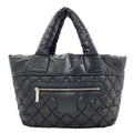 Chanel Cococoon PM Silver Handbag Nylon