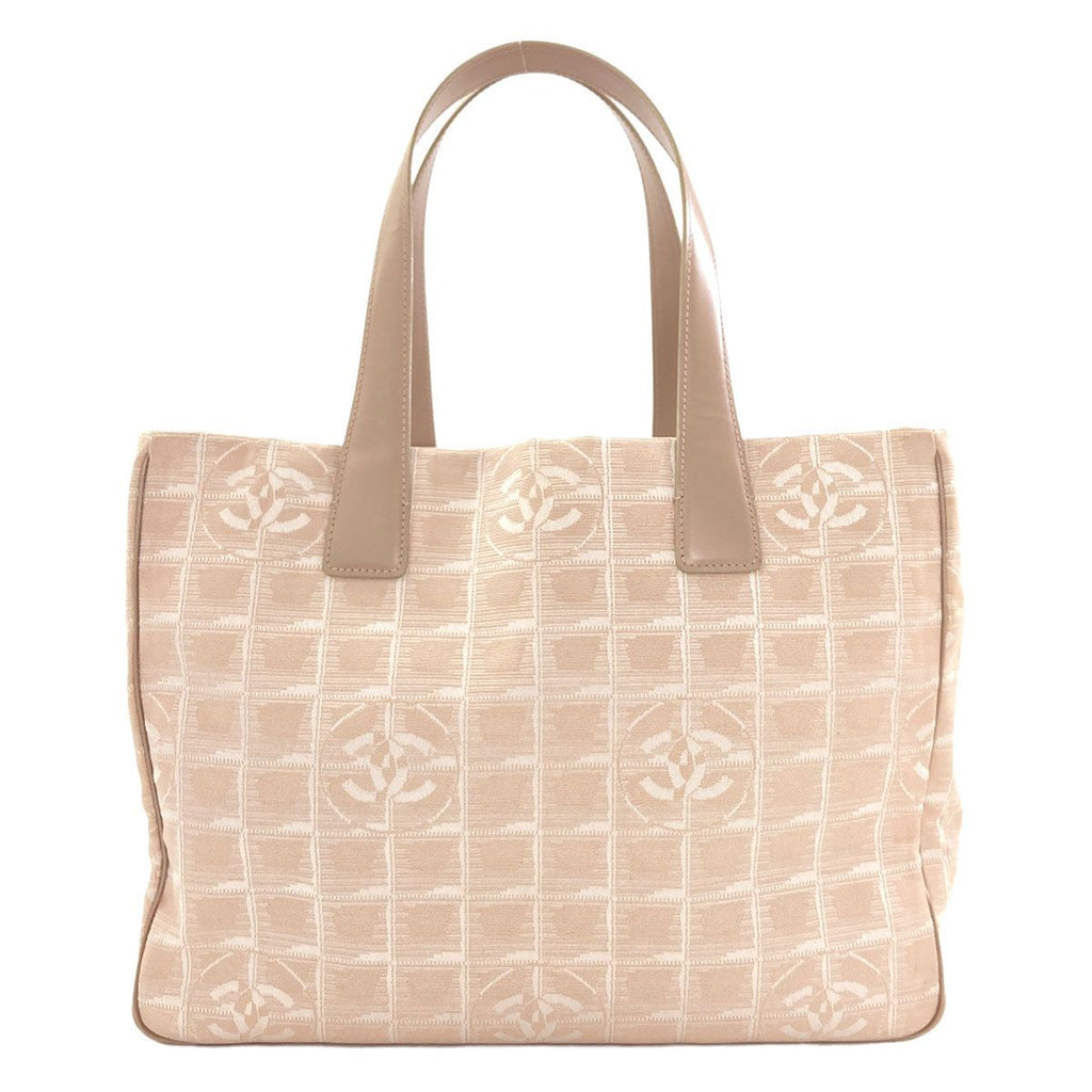 Chanel New Travel Line MM Tote Bag Nylon Jacquard