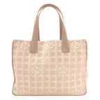Chanel New Travel Line MM Tote Bag Nylon Jacquard
