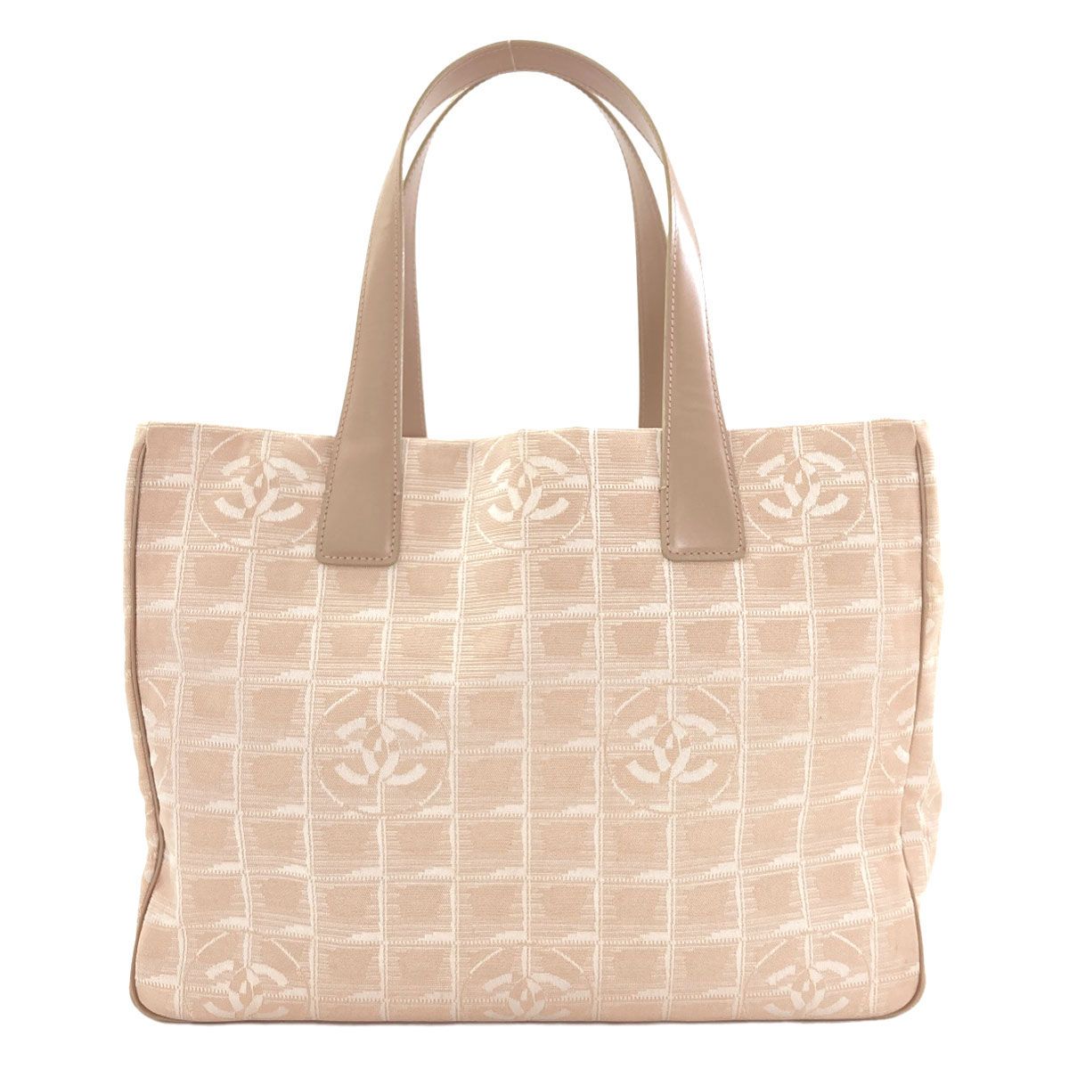 Chanel New Travel Line MM Tote Bag Nylon Jacquard