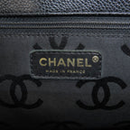 Chanel CC Logo Gold Tote Bag Grained Calfskin — view 6