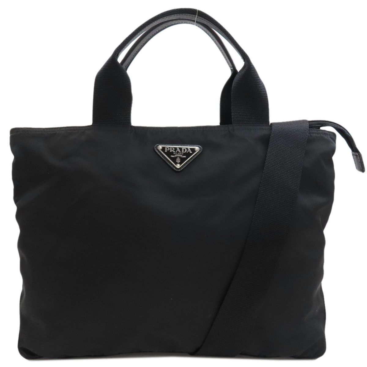 Prada Logo 2-Way Tote Bag Nylon