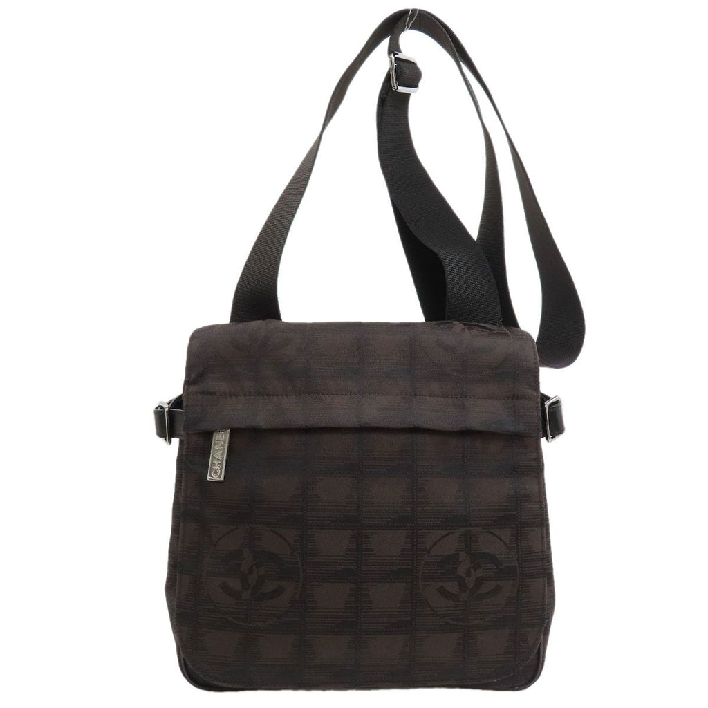 Chanel New Travel Line Shoulder Bag Nylon Jacquard