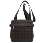 Chanel New Travel Line Shoulder Bag Nylon Jacquard