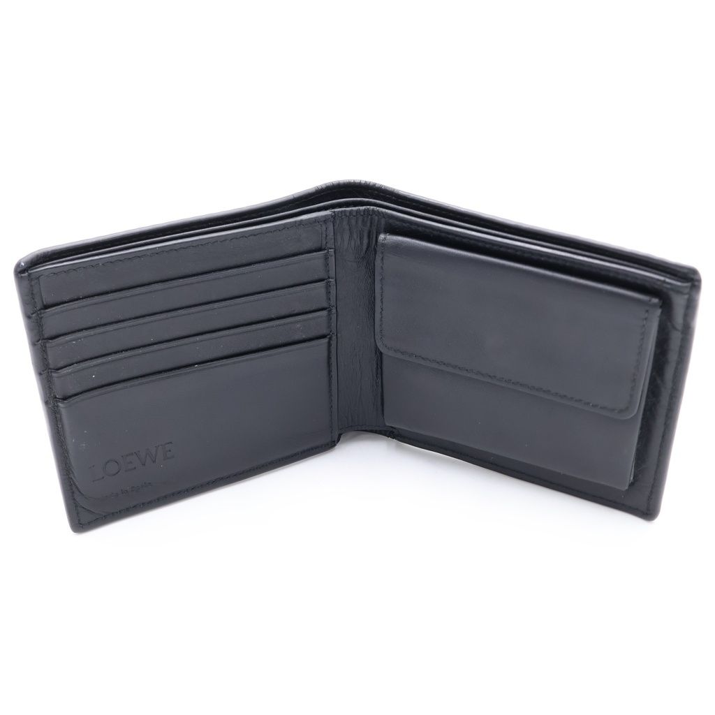 Loewe Bifold Leather Coin Wallet Black — view 5