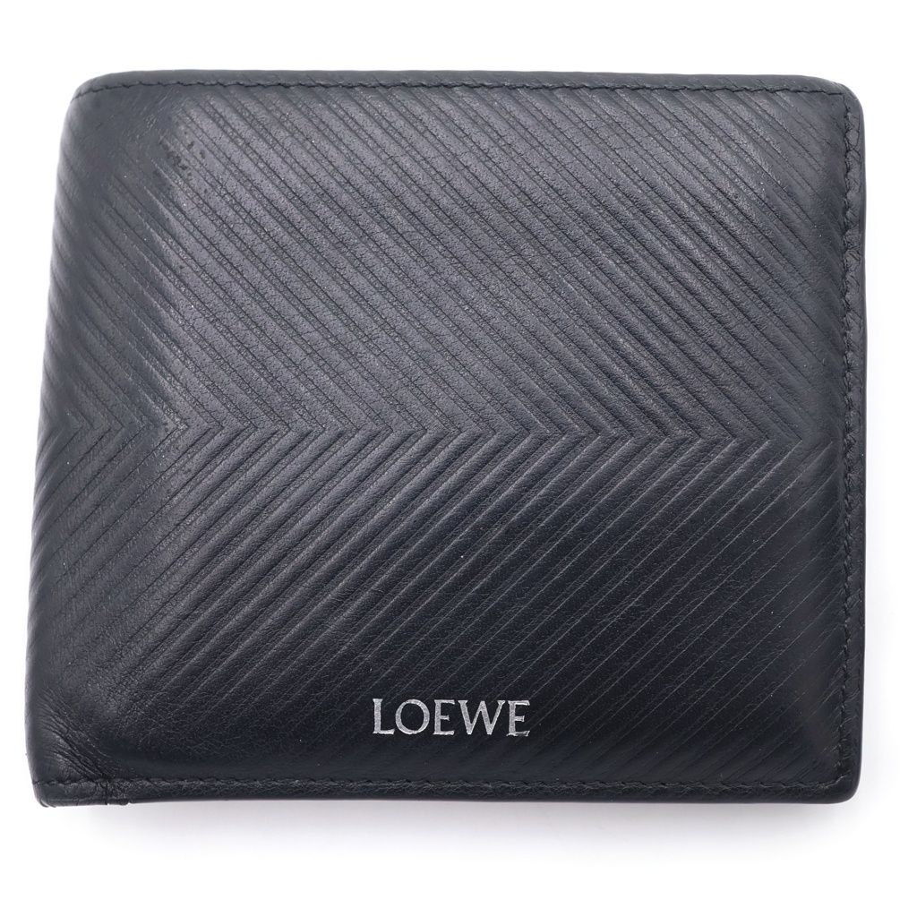 Loewe Bifold Leather Coin Wallet Black