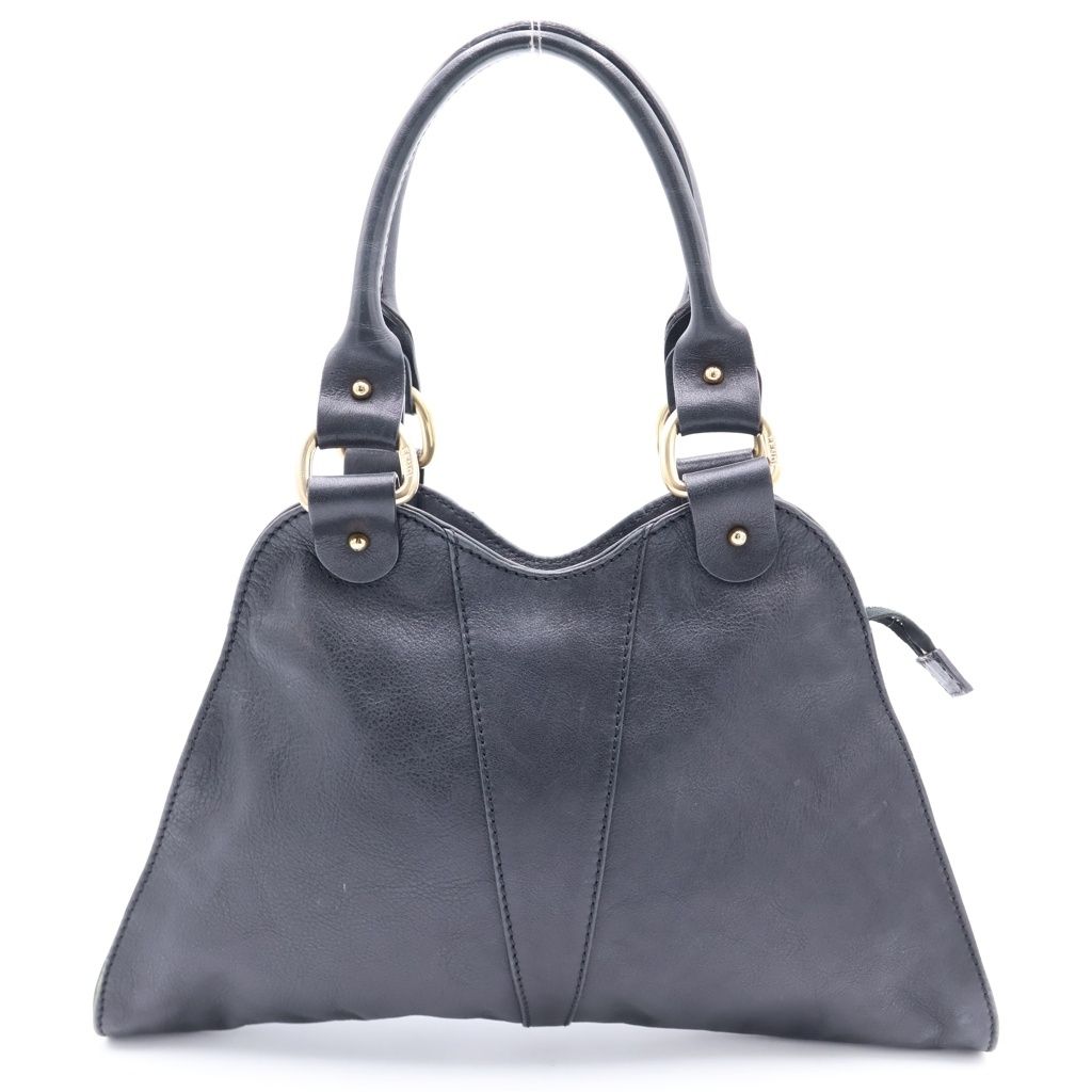 Fendi Handbag Diavolo Black Leather Gold