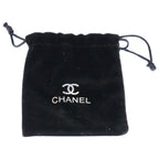 Chanel CC Logo Rhinestone Single Earring Gold Plated — view 6