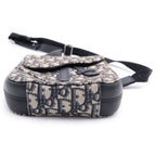 Dior Oblique Saddle Rectangular Cross Belt Bag Black Leather — view 4