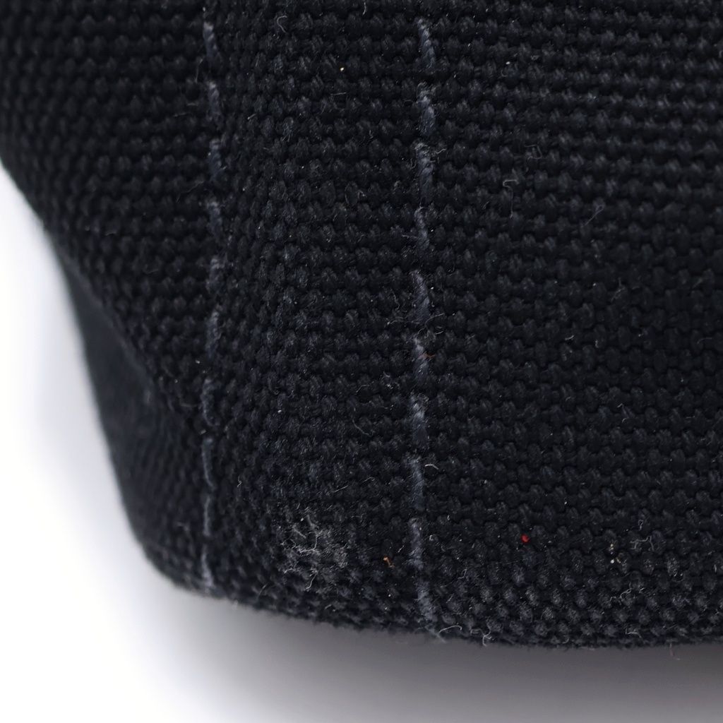 Prada Canapa Perforated 2-Way Shoulder Bag Black Canvas Silver — view 7